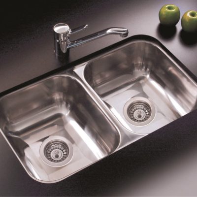 Bacha Acero Johnson C28 Doble Marmoleria Giacomo Portaro