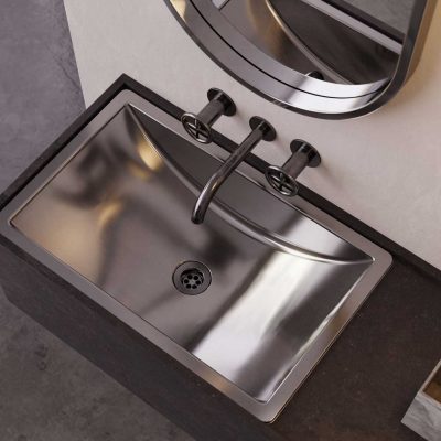 Bacha Acero Johnson Danna Baño Vanitory Marmoleria Giacomo Portaro 2