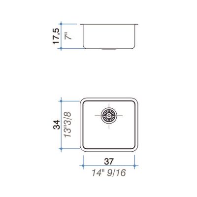 Bacha Acero Johnson Q37 Marmoleria Giacomo Portaro Planos