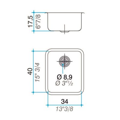 Bacha Acero Johnson Q40 Marmoleria Giacomo Portaro Planos