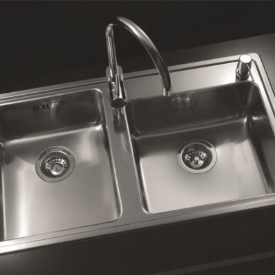 Bacha Acero Johnson QUADRA-Q085-A Doble Marmoleria Giacomo Portaro