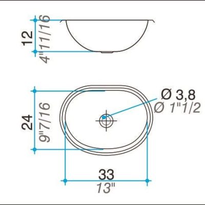 Bacha Acero JohnsonBaly OV 330L Baño Vanitory Marmoleria Giacomo Portaro Planos