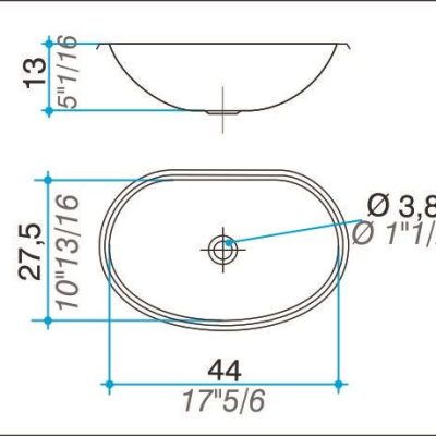 Bacha Acero JohnsonBaly OV 440L Baño Vanitory Marmoleria Giacomo Portaro Planos